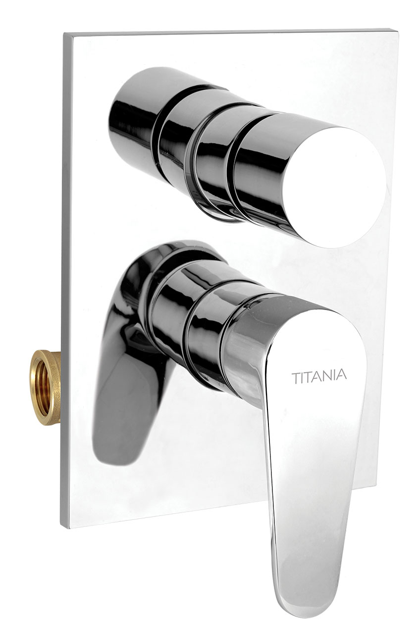 Vanová sprchová baterie s přepínačem Titania Fresh chrom