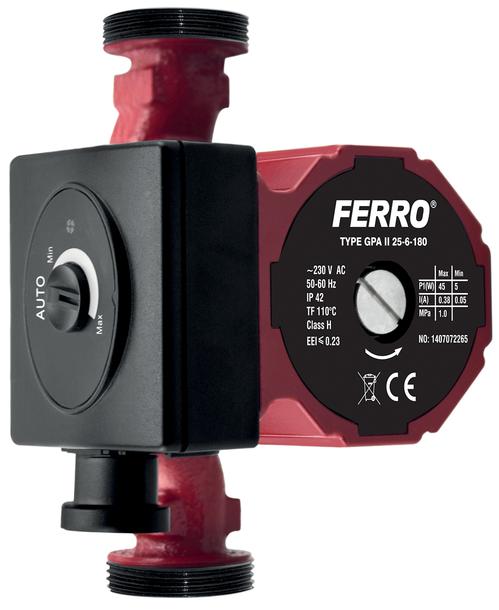 Oběhové elektronické čerpadlo Ferro 25-60/180mm